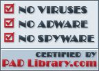 100% clean - certified by PAD Library